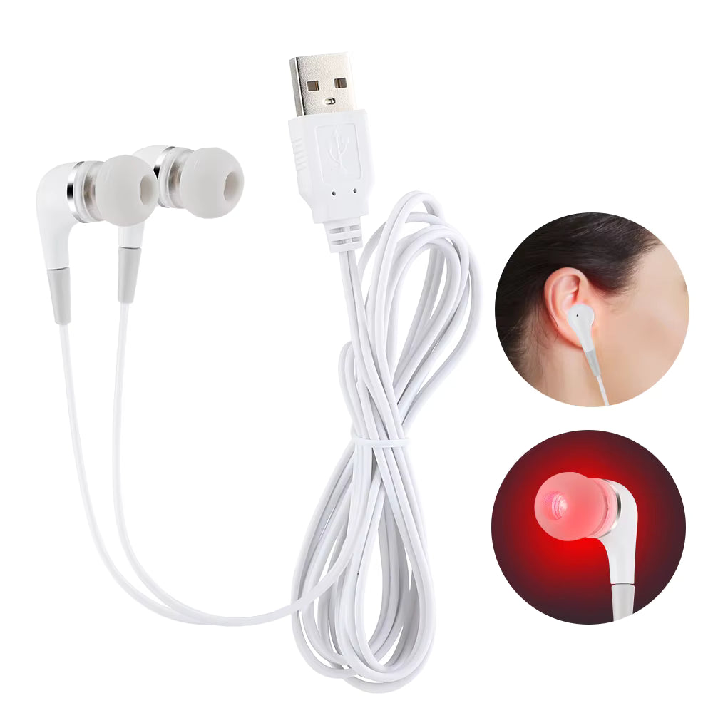 Ear Canal Red Light Relaxation Device – 650nm Wavelength Wellness Tool