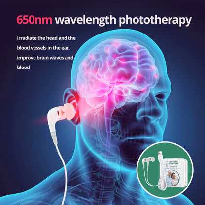 Ear Canal Red Light Relaxation Device – 650nm Wavelength Wellness Tool