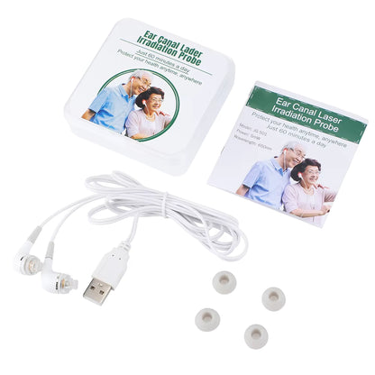 Ear Canal Red Light Relaxation Device – 650nm Wavelength Wellness Tool