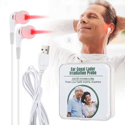 Ear Canal Red Light Relaxation Device – 650nm Wavelength Wellness Tool