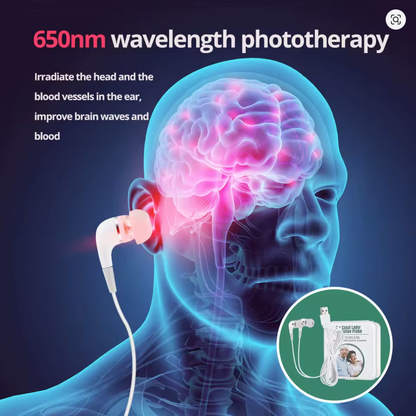 Ear Canal Red Light Relaxation Device – 650nm Wavelength Wellness Tool